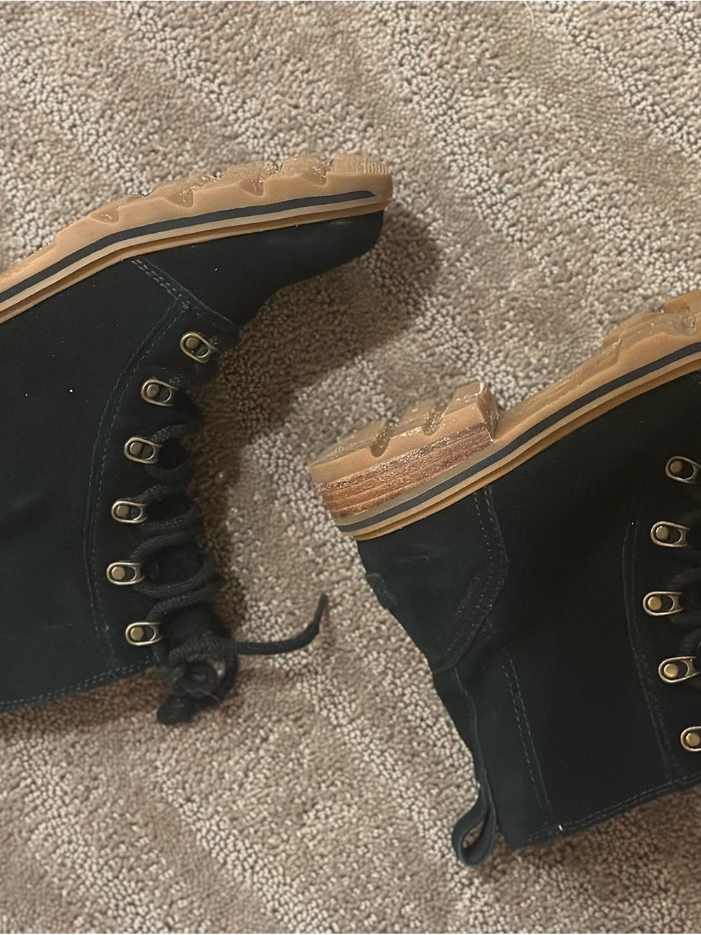 Sorel Lennox Lace Waterproof Boots in black waterproof suede - Picture 3 of 10